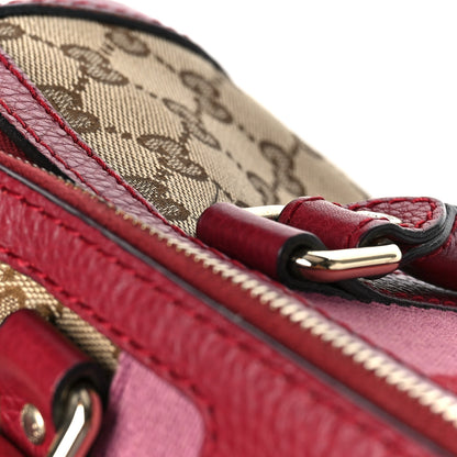 Gucci Monogram Cellarius Calfskin Vintage Web Medium Boston Beige Ebony Soft Burgundy Peonia Flower 9 of 9