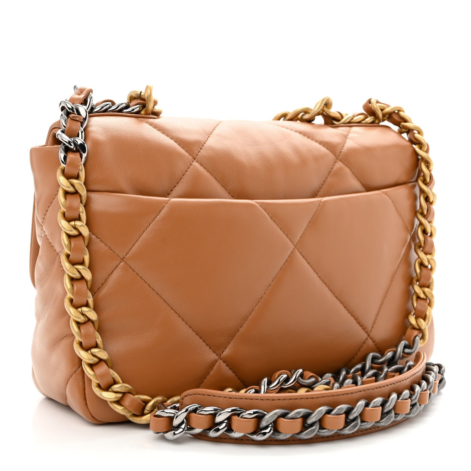 Chanel Lambskin Quilted Medium Chanel 19 Flap Brown 3 of 11