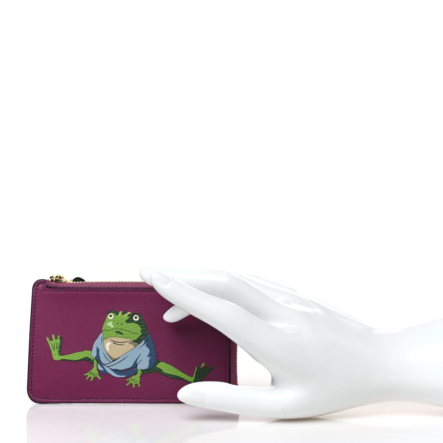 Loewe X SPIRITED AWAY Classic Calfskin Aogaeru Coin Cardholder Bouganville 2 of 7