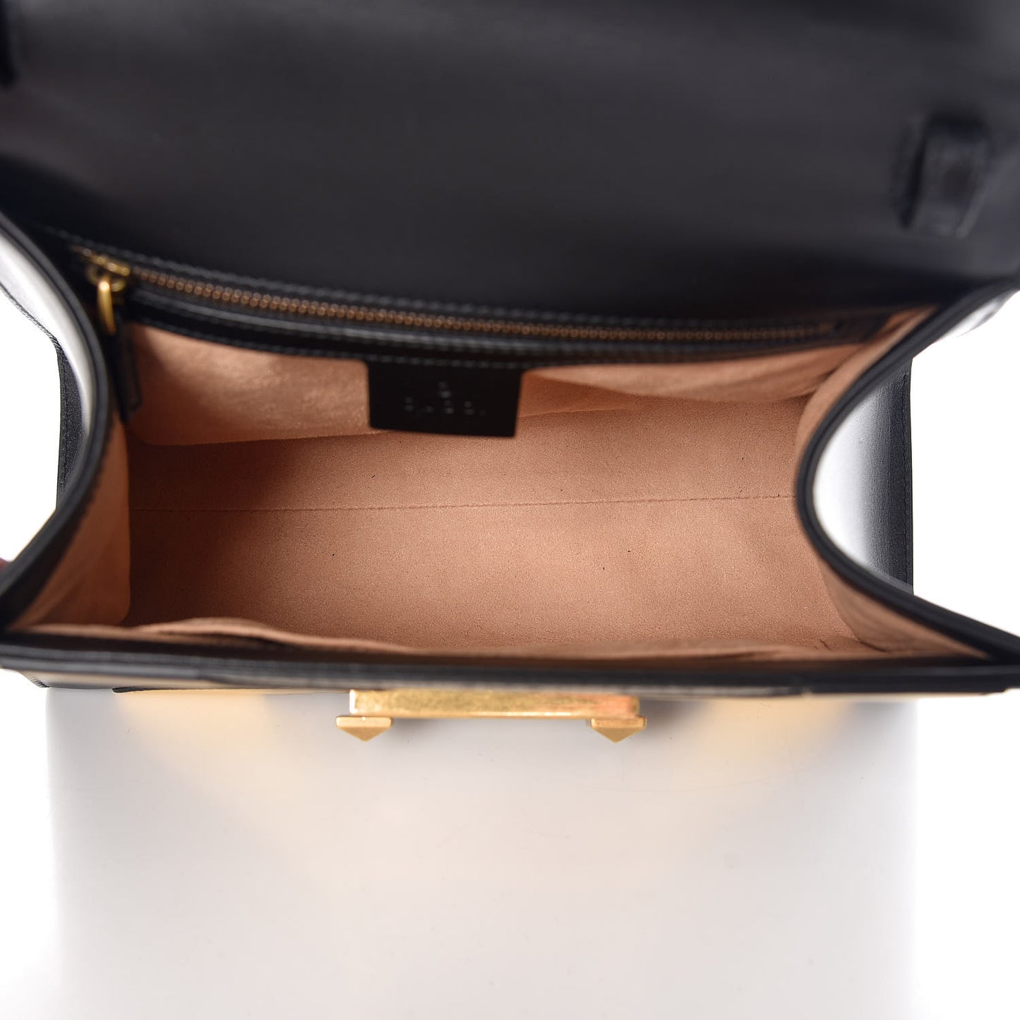 GG Supreme Monogram Small Osiride Top Handle Bag Black Gold