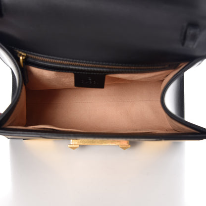 Gucci GG Supreme Monogram Small Osiride Top Handle Bag Black Gold 8 of 10