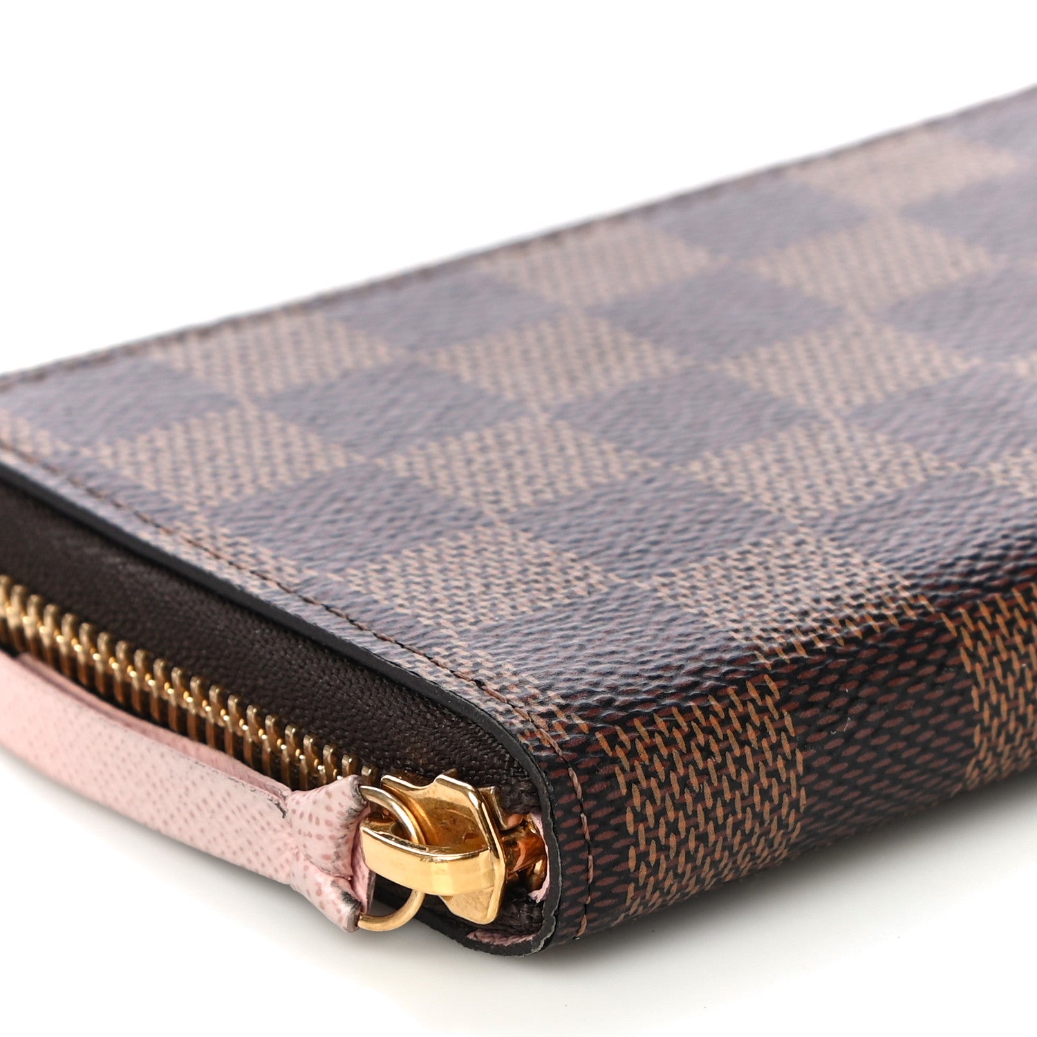 Louis Vuitton Damier Ebene Clemence Wallet Rose Ballerine 8 of 9