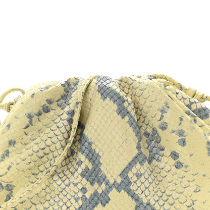 Bottega Veneta Goatskin Python Embossed The Mini Pouch Kiwi Black Silver 8 of 15