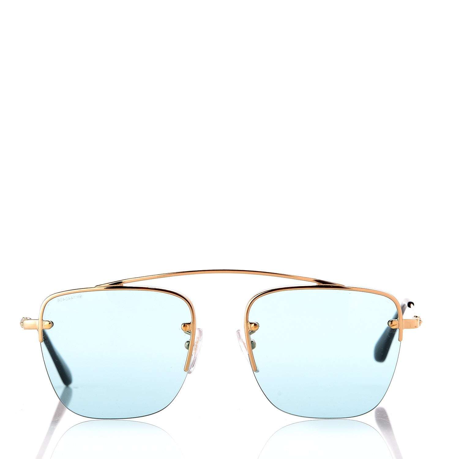 Prada Rimless Sunglasses SPR 570 Gold 2 of 7