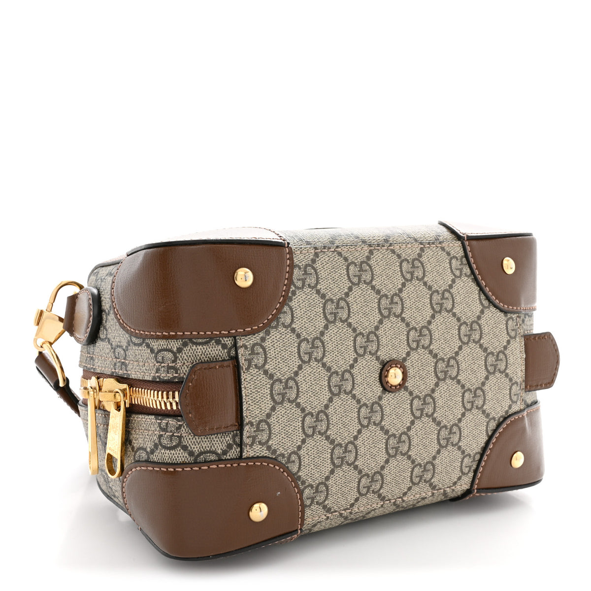 GG Supreme Monogram Interlocking G Small Duffle Beige Ebony