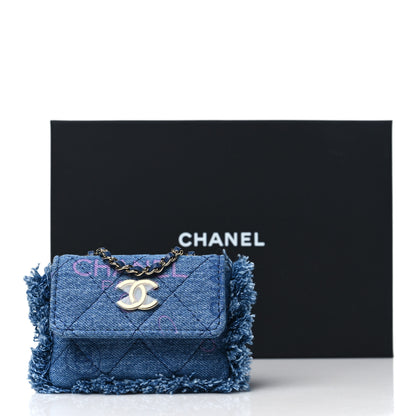 Chanel Denim Quilted Denim Mood Belt Bag Blue Multicolor 11 of 11