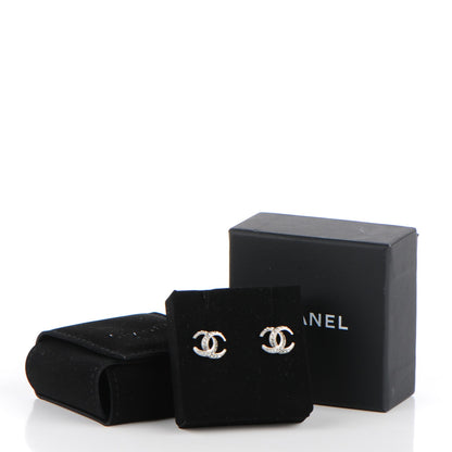 Chanel Crystal Moon CC Earrings Silver 5 of 5