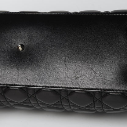Christian Dior Lambskin Cannage Lady Dior Shoulder Bag Black 11 of 16