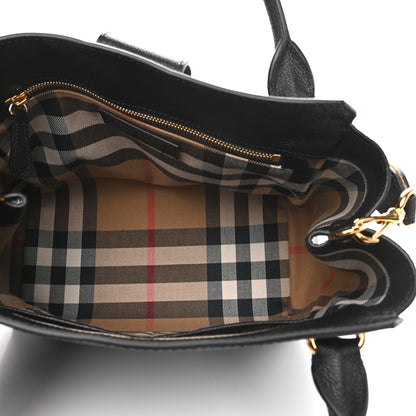 Burberry Soft Grain Calfskin Medium Buckle Tote Black 4 of 9