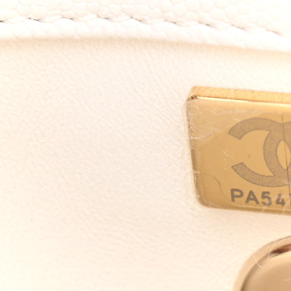 Chanel Caviar Quilted Mini Coco Handle Flap White 7 of 11