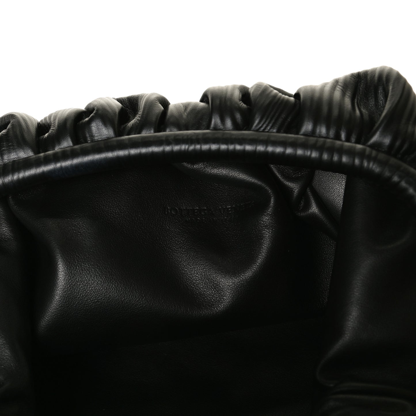 Bark Calfskin Embossed The Pouch Oversized Clutch Black