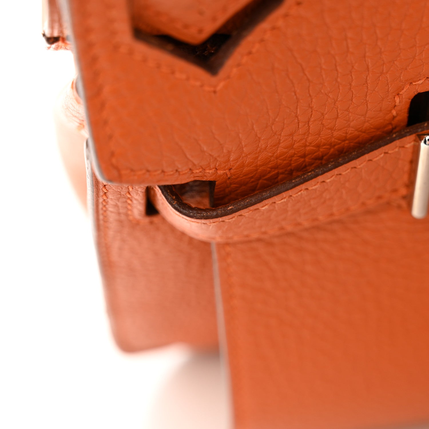 Hermes Taurillon Clemence Jypsiere 28 Orange 13 of 16