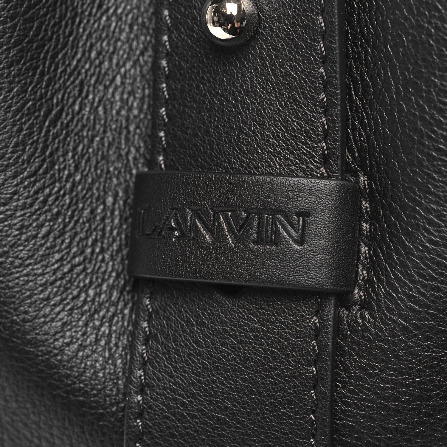 Lanvin Calfskin Large Hook Bag Black 7 of 10