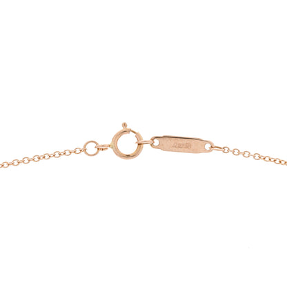 Tiffany 18K Rose Gold Diamond Small T Smile Pendant Necklace 4 of 5