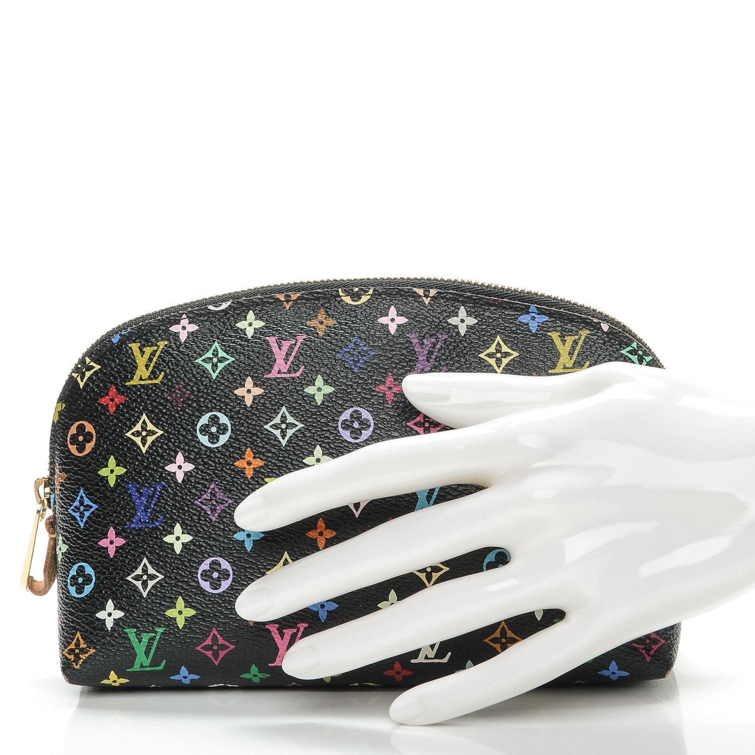Louis Vuitton Monogram Multicolor Cosmetic Pouch Black Grenade 2 of 8
