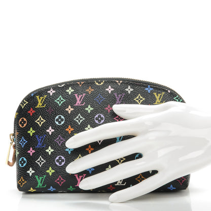 Louis Vuitton Monogram Multicolor Cosmetic Pouch Black Grenade 2 of 8