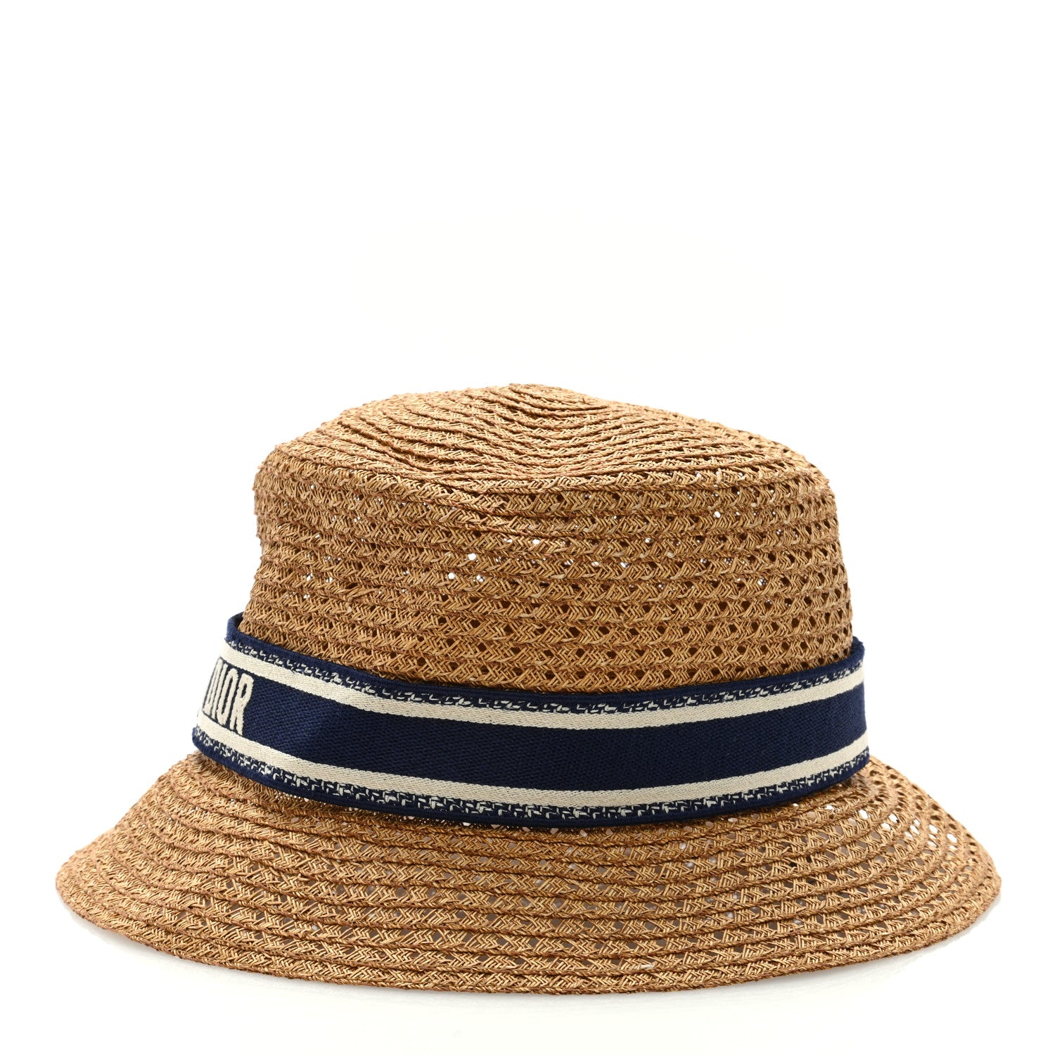 Christian Dior Straw Embroidered D-Bobby Bucket Hat 57 Natural 6 of 7