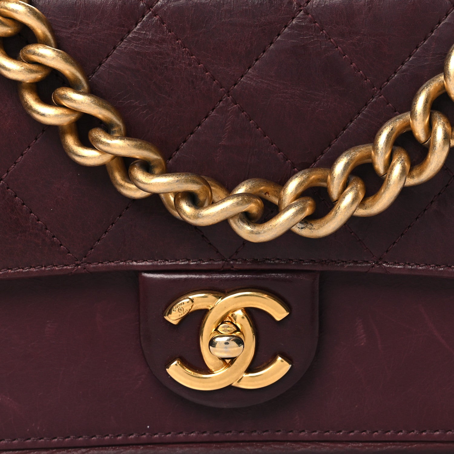 Chanel Iridescent Calfskin Quilted Small Straight Lined Flap Red 10 of 16