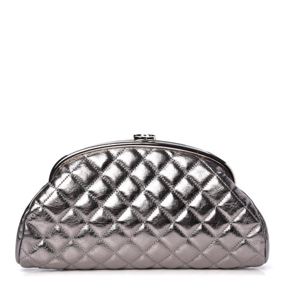 Chanel Metallic Aged Calfskin Quilted Timeless Clutch Silver 1 of 7