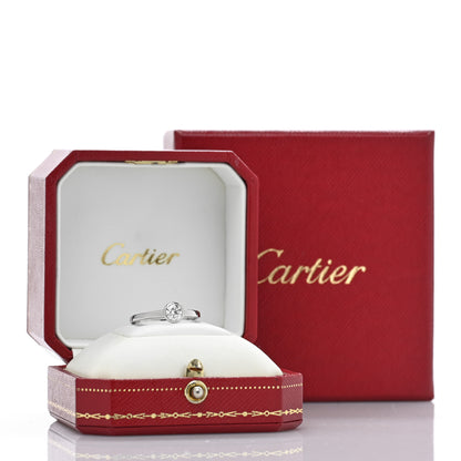 Cartier Platinum Diamond .50ct Bezel Set Solitaire Engagement Ring 54 6.75 5 of 5