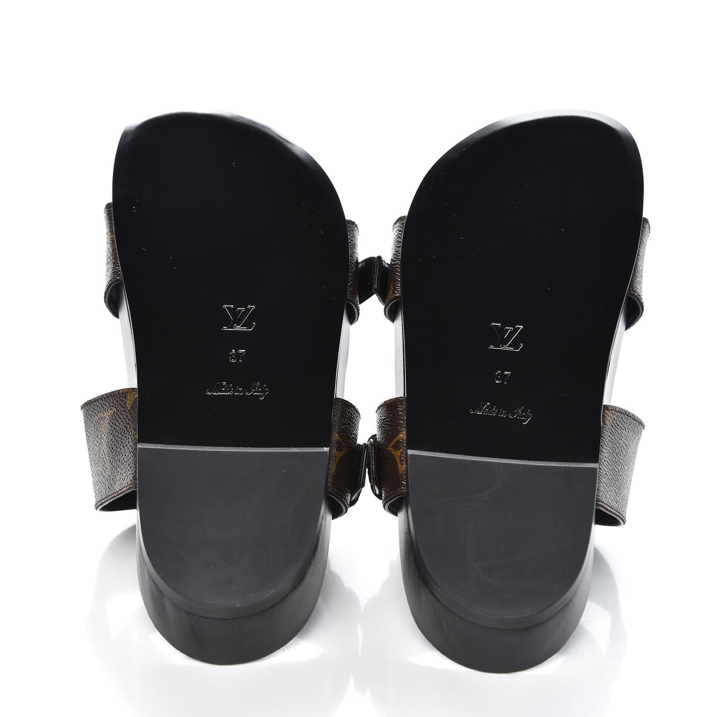 Monogram Bom Dia Mule Sandals 37 Black