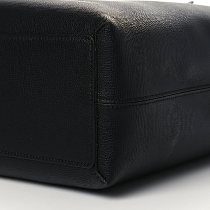Burberry Grainy Calfskin Haymarket Check Small Reversible Tote Black 15 of 16