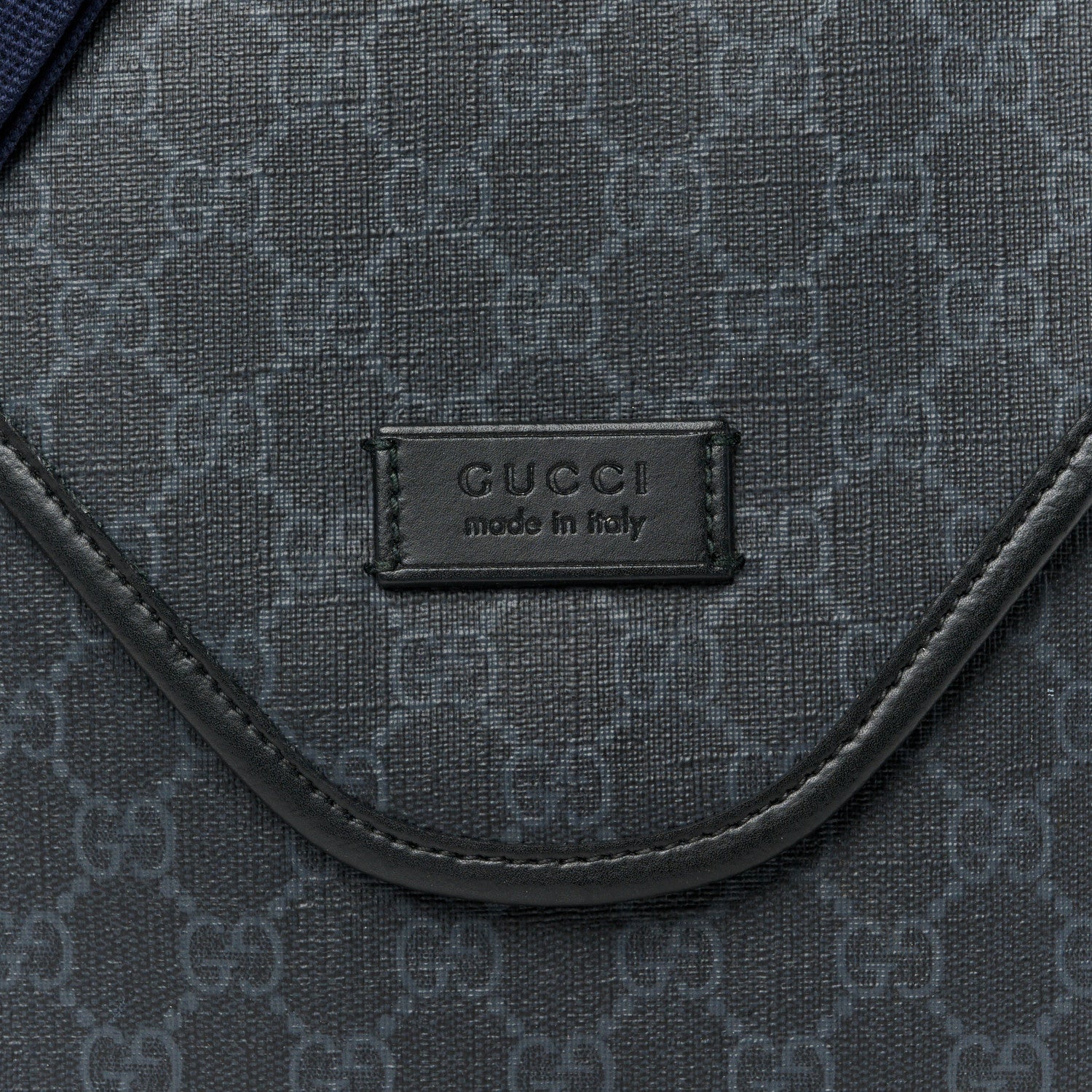 Gucci GG Supreme Monogram Web Medium Messenger Bag Black Grey 8 of 13