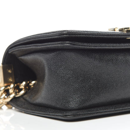 Chanel Caviar Chevron Quilted Small Boy Flap Black 6 of 11
