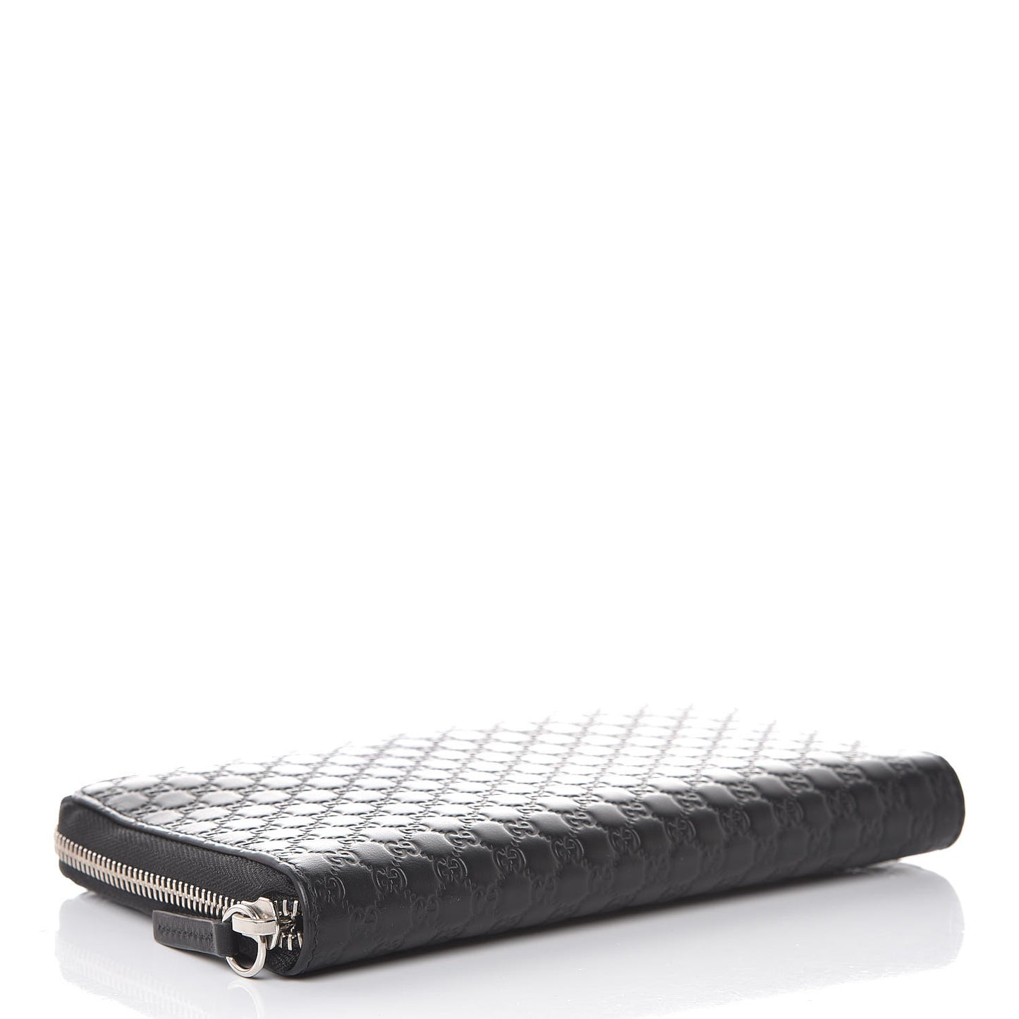 Microguccissima Large Zip Around Organizer Wallet Black