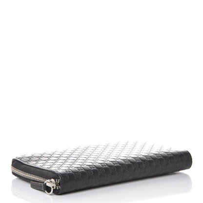 Gucci Microguccissima Large Zip Around Organizer Wallet Black 4 of 7