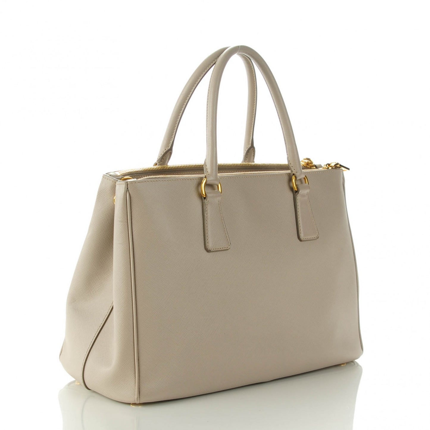 Saffiano Medium Galleria Double Zip Tote Pomice