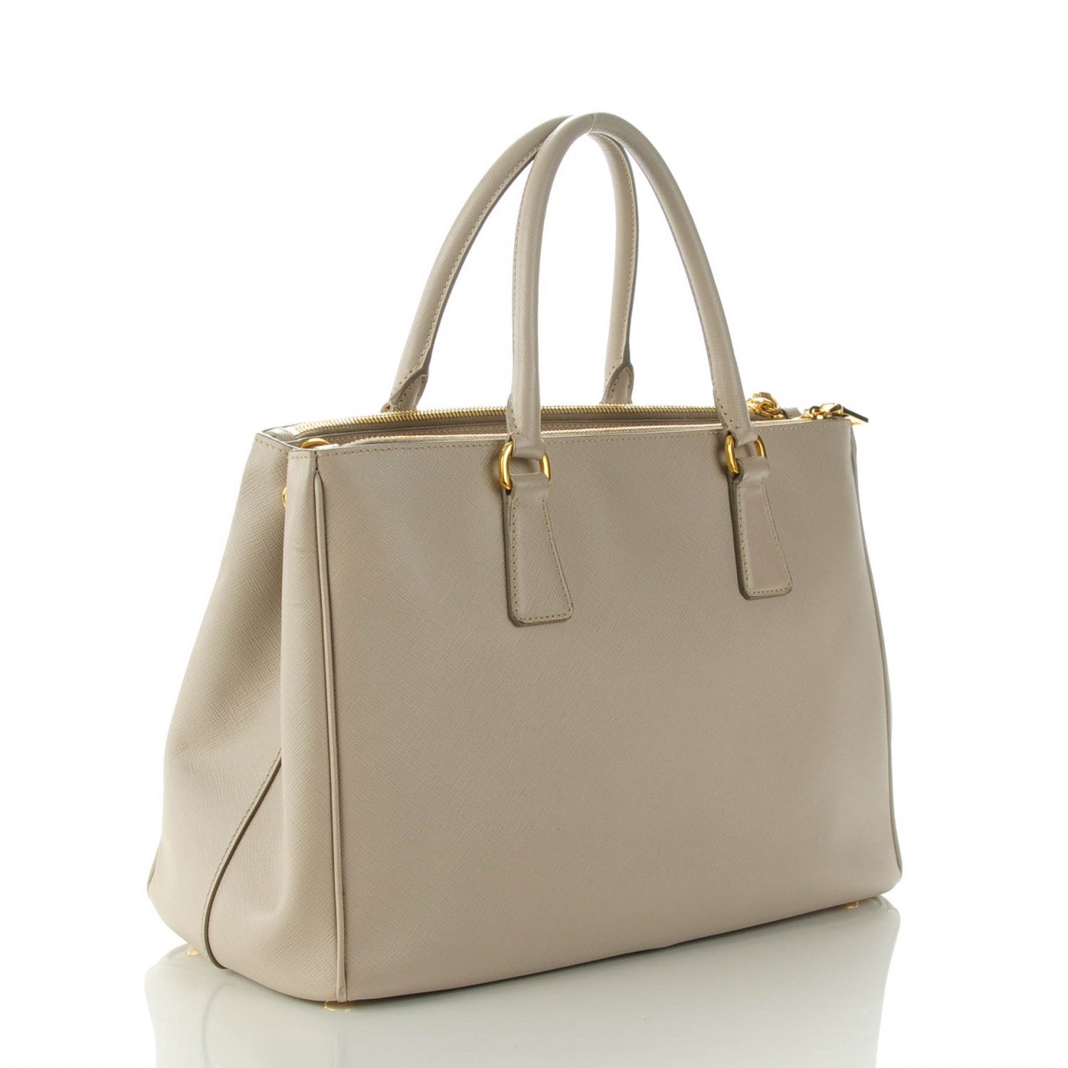 Prada Saffiano Medium Galleria Double Zip Tote Pomice 4 of 9