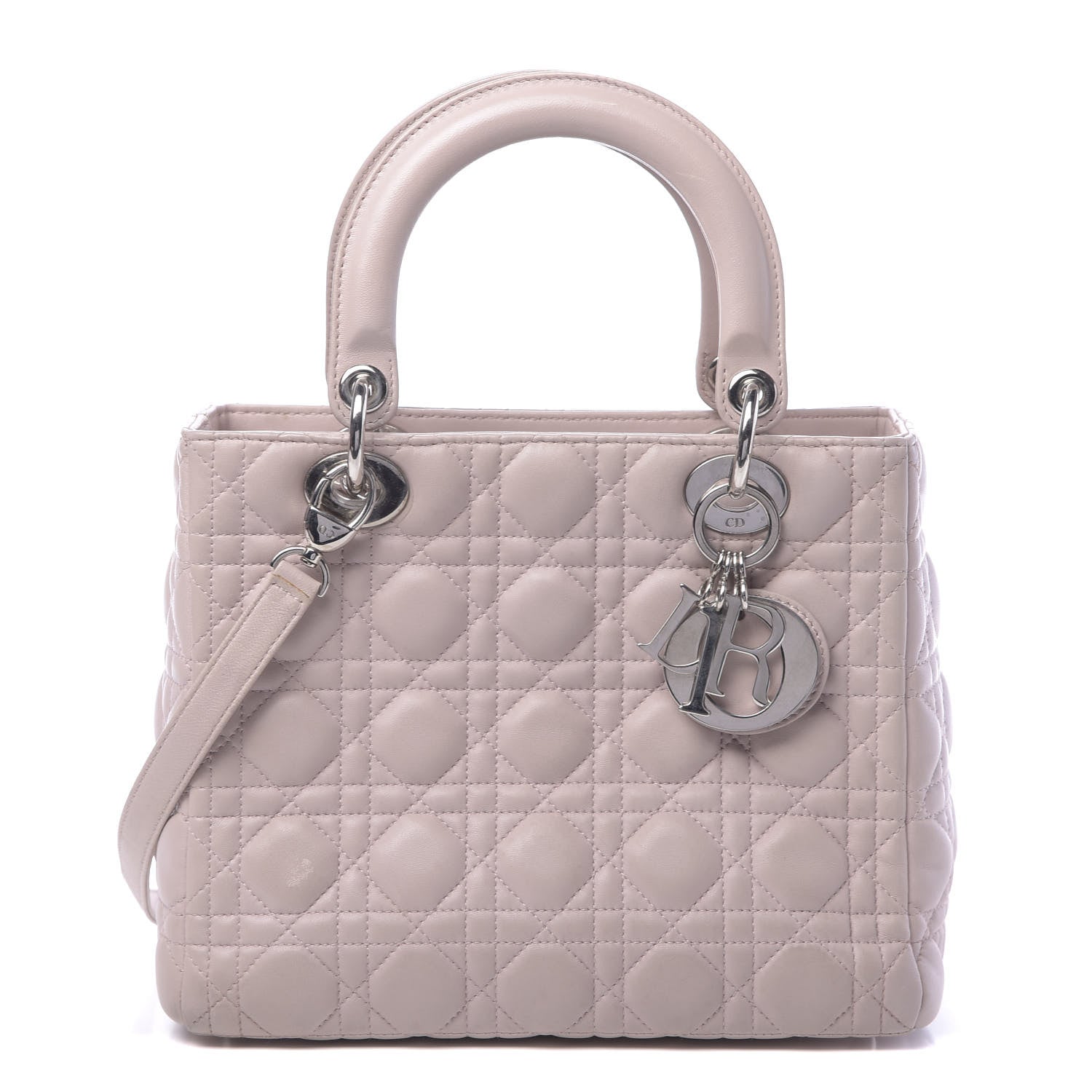 Christian Dior Lambskin Cannage Medium Lady Dior Light Pink 1 of 11