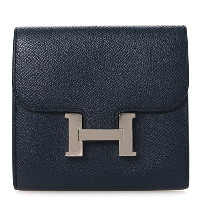 Hermes Epsom Verso Constance Short Wallet Bleu Indigo Rose Pourpre 1 of 10