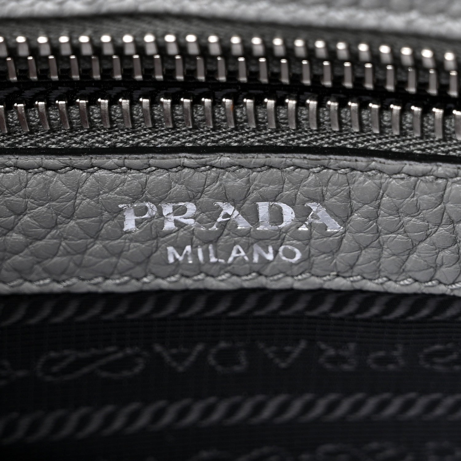 Prada Vitello Phenix Logo Hobo Ardesia 6 of 9