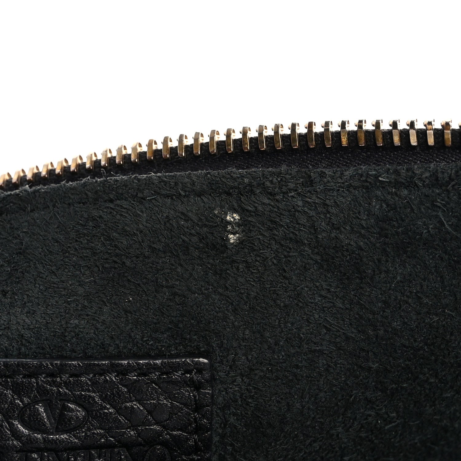 Valentino Garavani Pebbled Calfskin Large Rockstud Zip Pouch Black 8 of 10