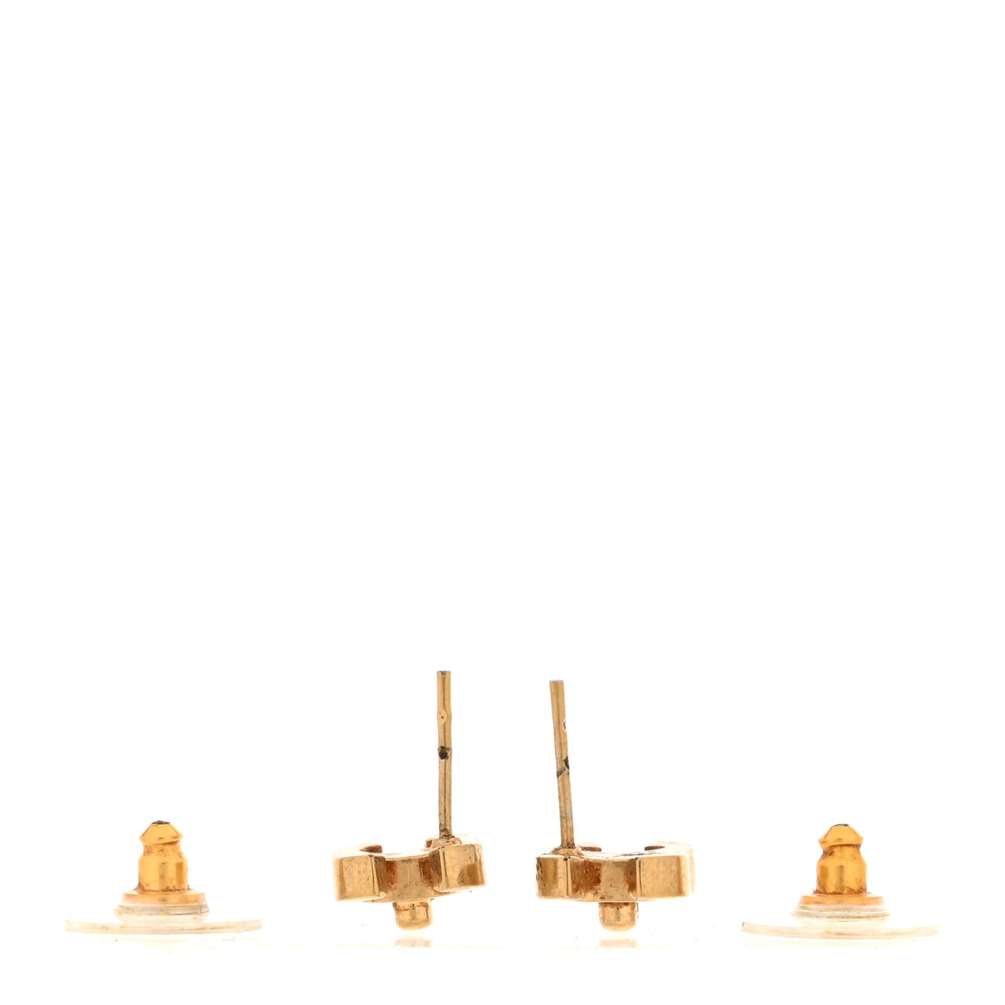 Metal CC Turnlock Earrings Gold