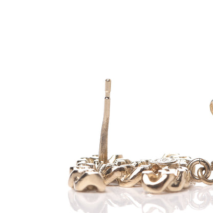 Chanel Chain Pearl CC Drop Earrings Gold 5 of 7