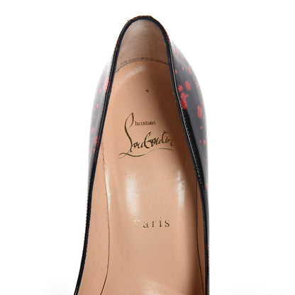Christian Louboutin Patent Pollock Pigalle Follies 100 Pumps 36.5 Black Red 8 of 8