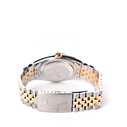 Rolex Stainless Steel 18K Yellow Gold 36mm Oyster Perpetual Datejust Watch White 16233 4 of 6