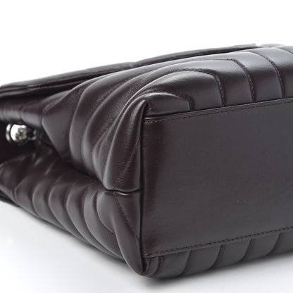 Saint Laurent Calfskin Y Quilted Monogram Medium Loulou Chain Satchel Amaranto 5 of 10