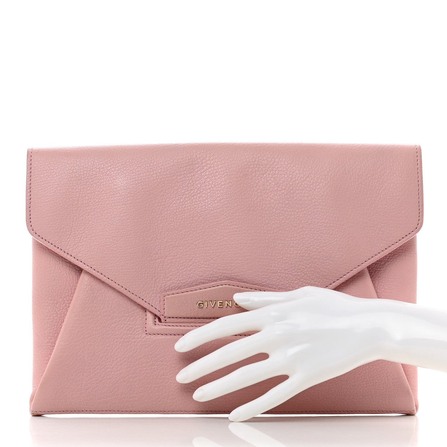 Givenchy Sugar Goatskin Medium Antigona Envelope Clutch Light Pink 2 of 7