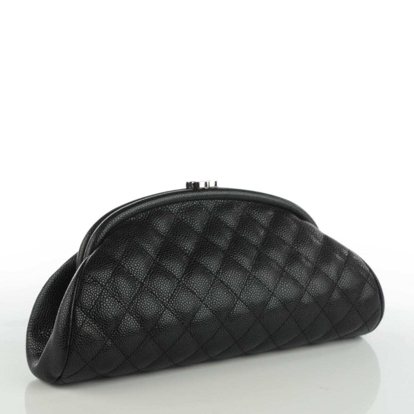Caviar Quilted Timeless Clutch Black