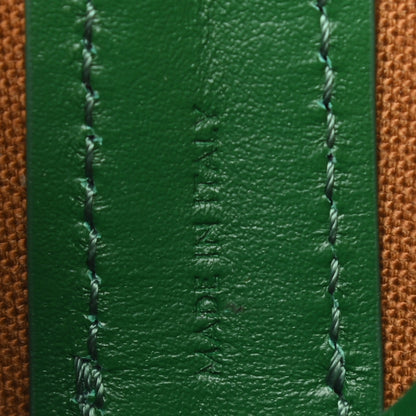 Celine Triomphe Canvas Calfskin Small Drawstring Bucket Bag Emerald 7 of 9