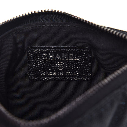 Chanel Iridescent Caviar Quilted Small Cosmetic Case Black 6 of 7