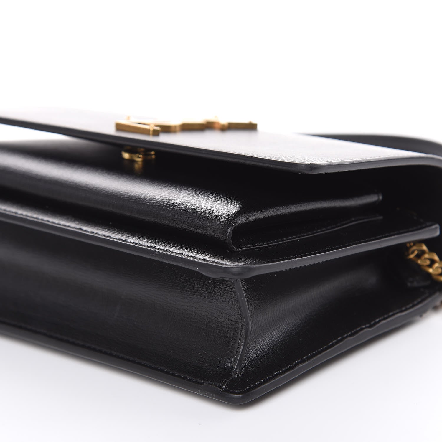 Saint Laurent Calfskin Monogram Sunset Chain Wallet Black 8 of 9