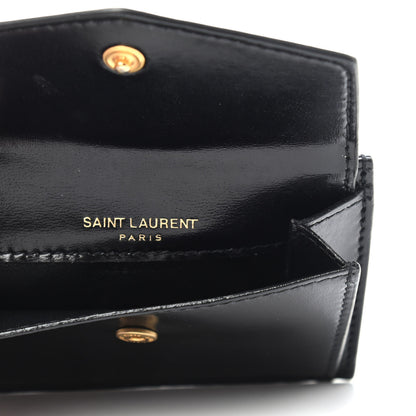 Saint Laurent Calfskin Uptown Monogram Card Case Black 4 of 4