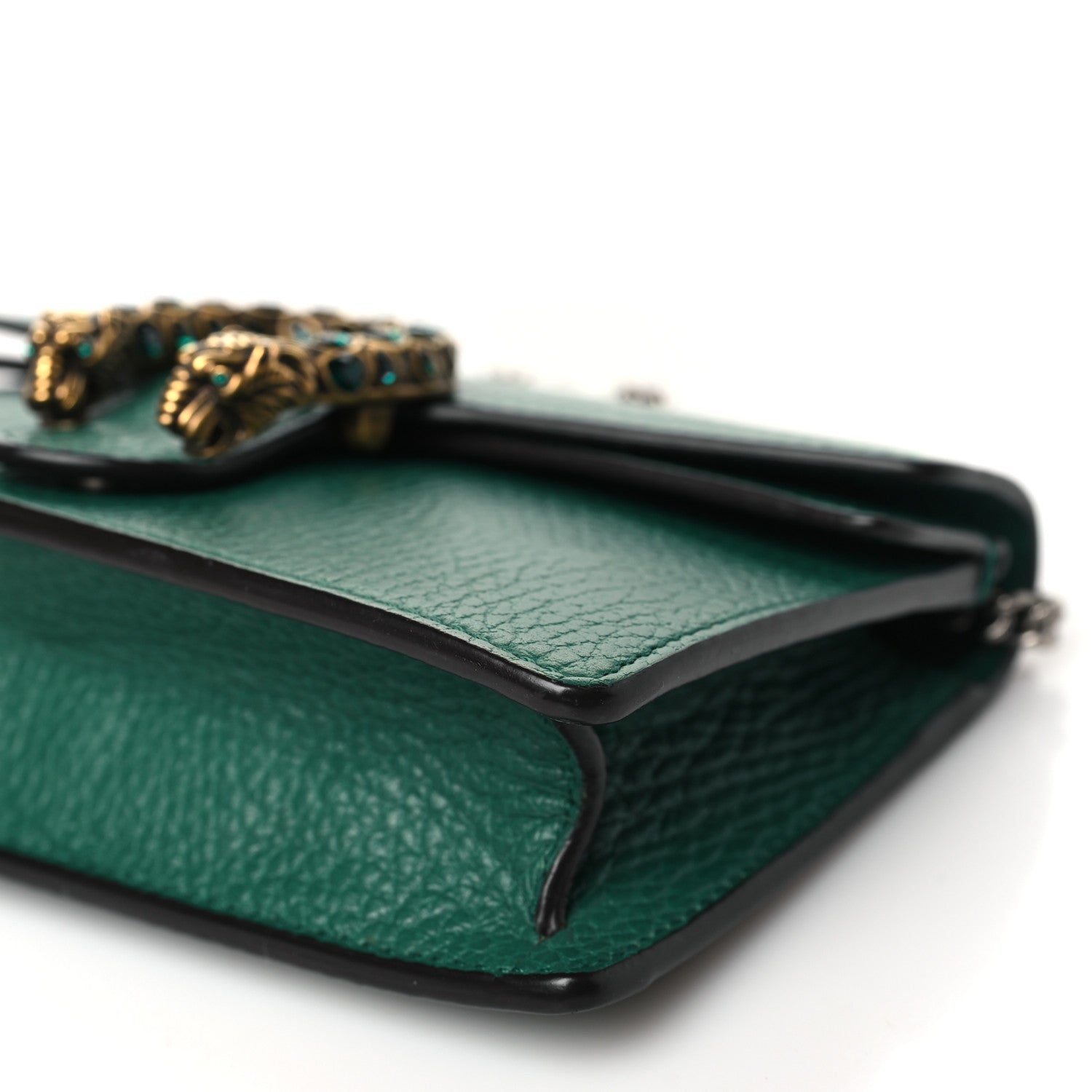 Gucci Dollar Calfskin Crystal Super Mini Dionysus Shoulder Bag Emerald 9 of 9