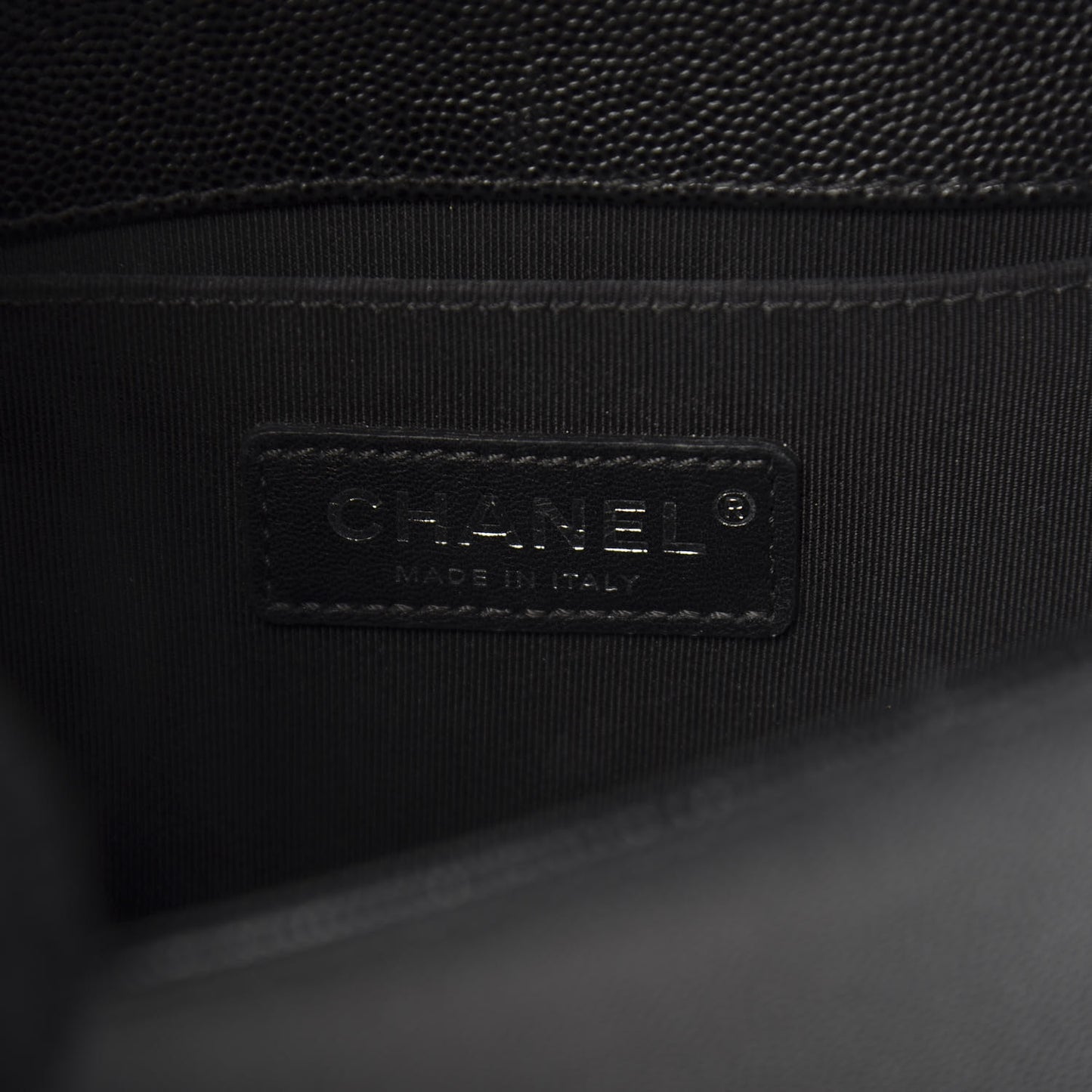 Caviar Quilted Small Boy Flap Black