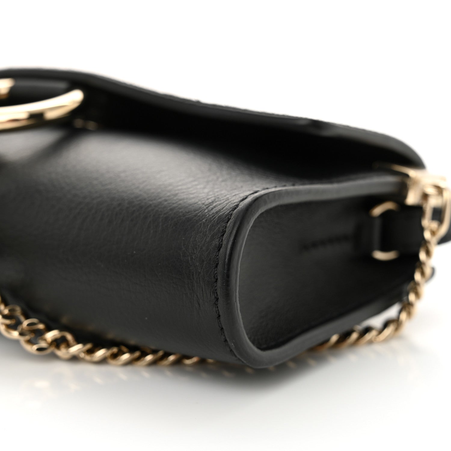 Chloe Suede Calfskin Mini Faye Shoulder Bag Black 10 of 10